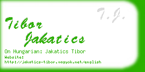 tibor jakatics business card